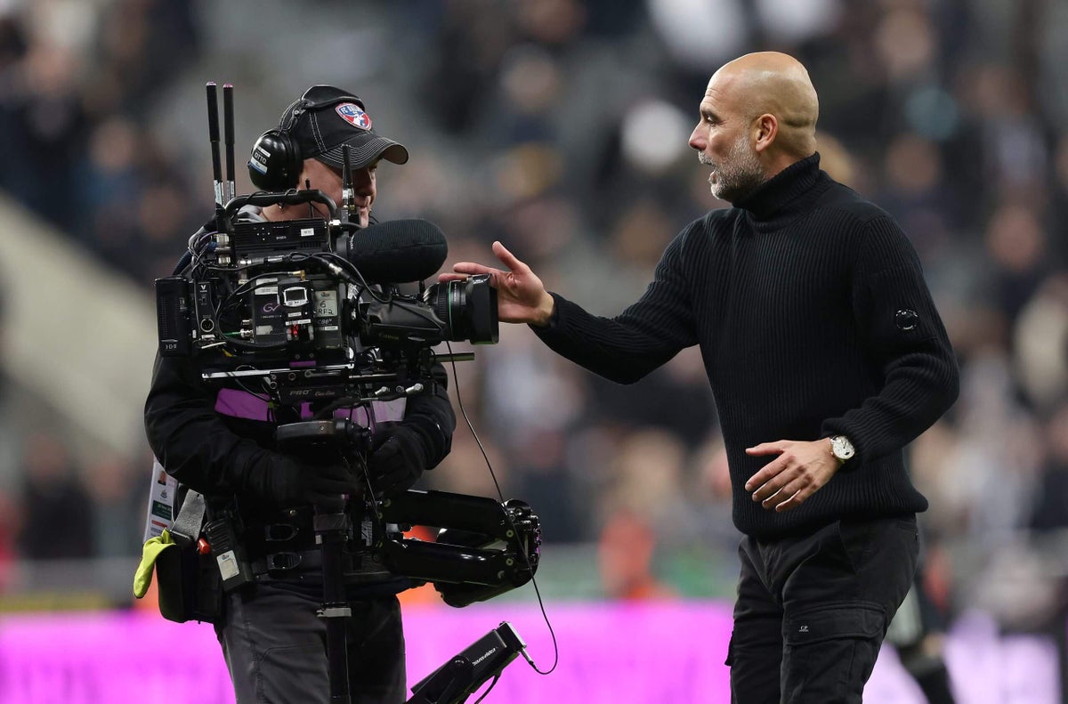 Pep Guardiola apologises for cameraman clash after Newcastle game: ‘I feel embarrassed’
