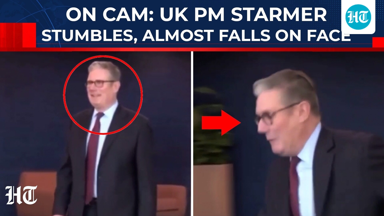 On cam: Starmer stumbles, almost falls on his face - viral video| UK PM embarrassed amid Ukraine row