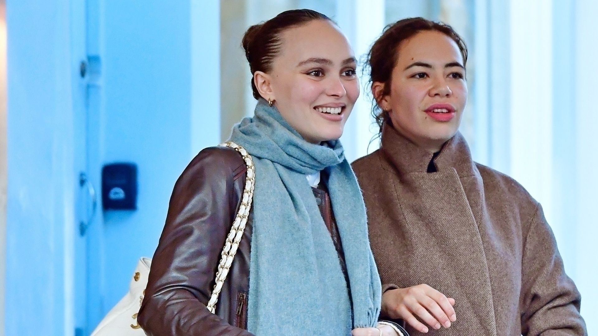 Lily-Rose Depp wears Ugg boots and carries a white leather Chanel bag in London