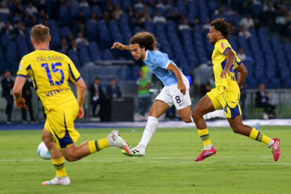 ROME, ITALY - AUGUST 31: Matteo Guendouzi of Lazio scores his team