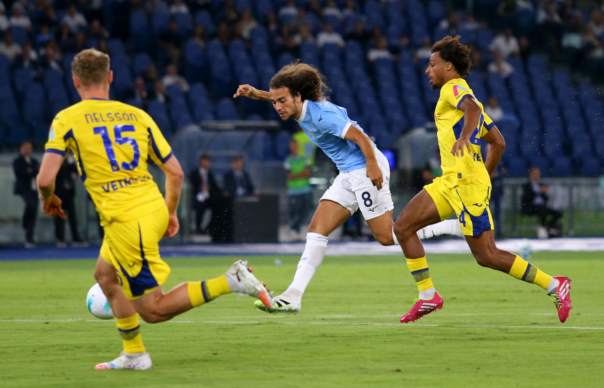ROME, ITALY - AUGUST 31: Matteo Guendouzi of Lazio scores his team