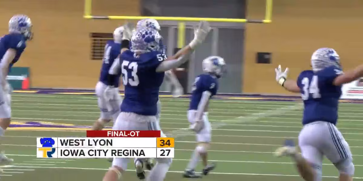 West Lyon defends its State 1-A Football title in thrilling fashion