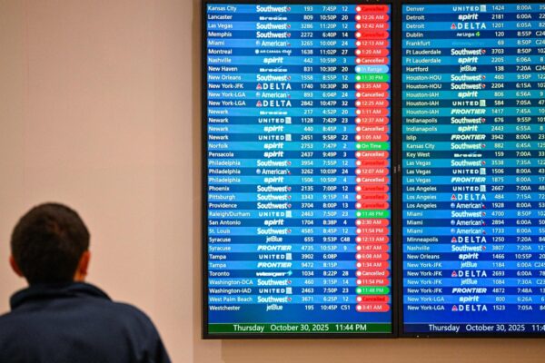 Flight delays across US airports as government shutdown nears one-month mark