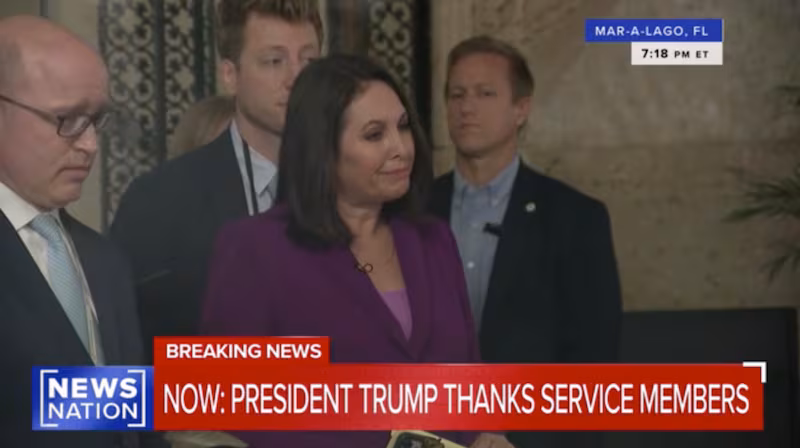 Female reporter reacts after Donald Trump calls her a "stupid person."