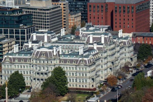Preservationist groups sue over Trump’s plans to paint Eisenhower building