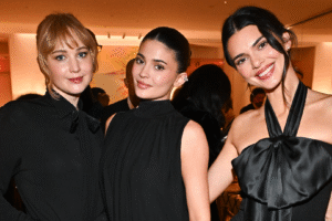 Kendall Jenner joined Kendall Jenner and Kylie Jenner at a Dior VIP dinner—they wore all-black looks