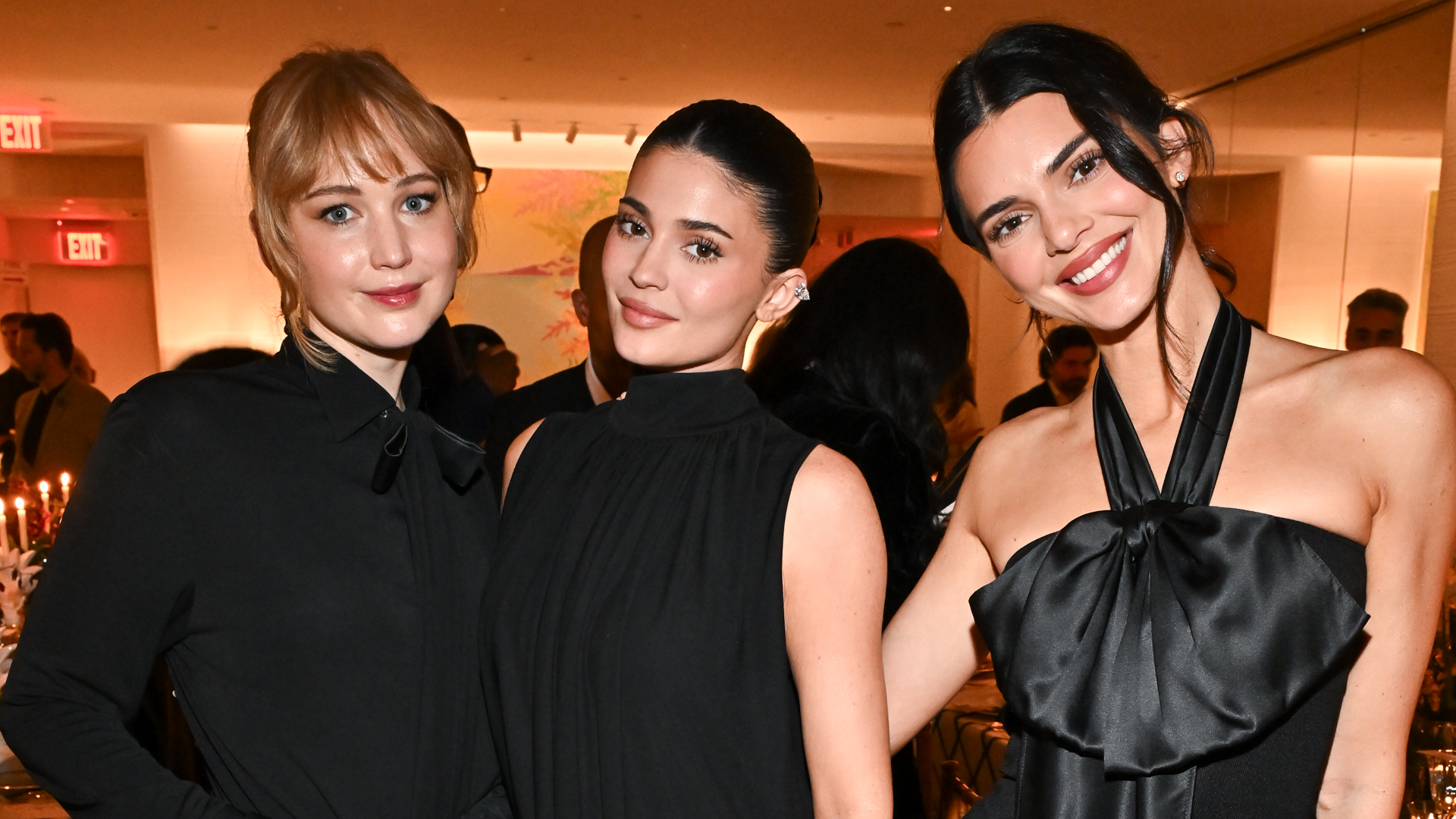 Kendall Jenner joined Kendall Jenner and Kylie Jenner at a Dior VIP dinner—they wore all-black looks