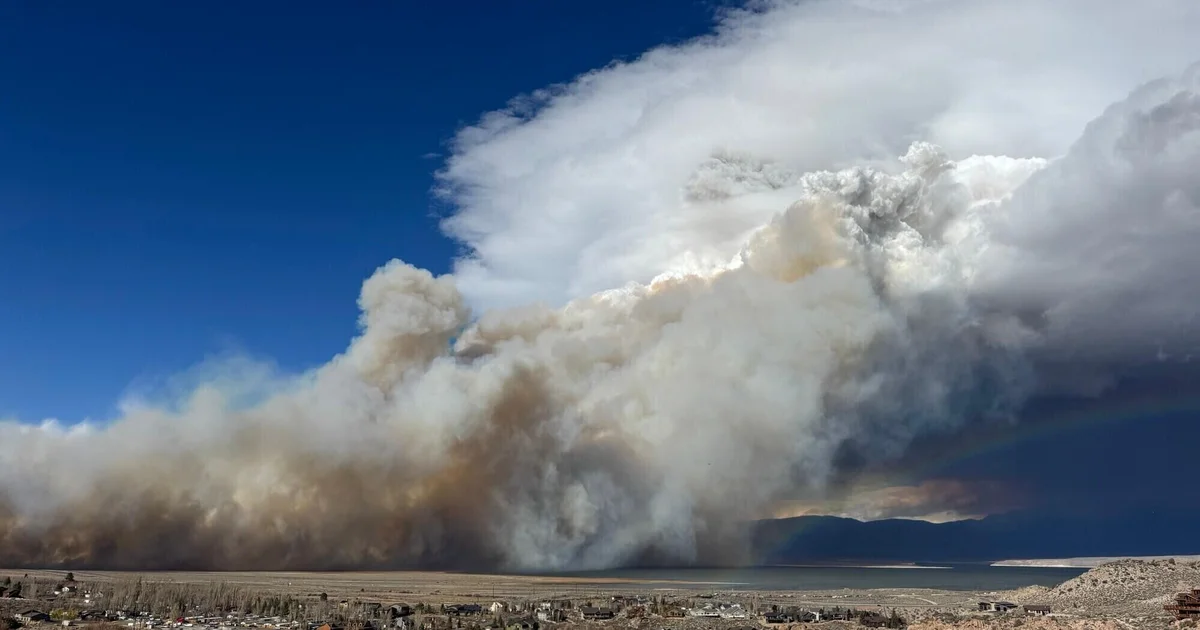 Pack Fire explodes in Mono County, California, forcing evacuations as storm threatens mudslides in the south