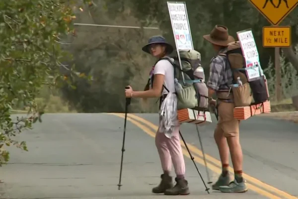 Couple walking through every U.S. state aims to find common ground among Americans