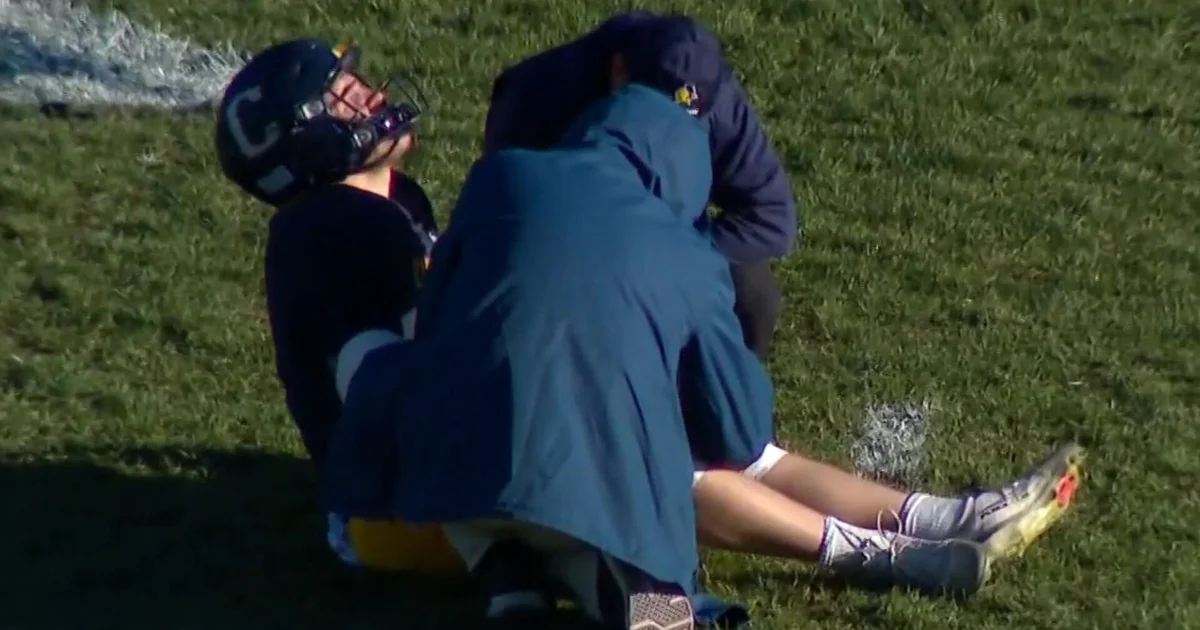 Injured quarterback finishes final college football game after cancer diagnosis