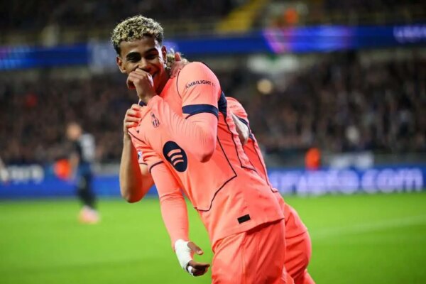 Lamine Yamal equalled a Kylian Mbappé record in Barcelona's draw with Club Brugge