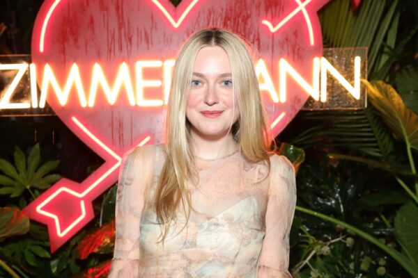 Dakota Fanning attends a party to celebrate ZIMMERMANN's Cruise 26 RTW Collection at Chateau Marmont on November 14, 2025