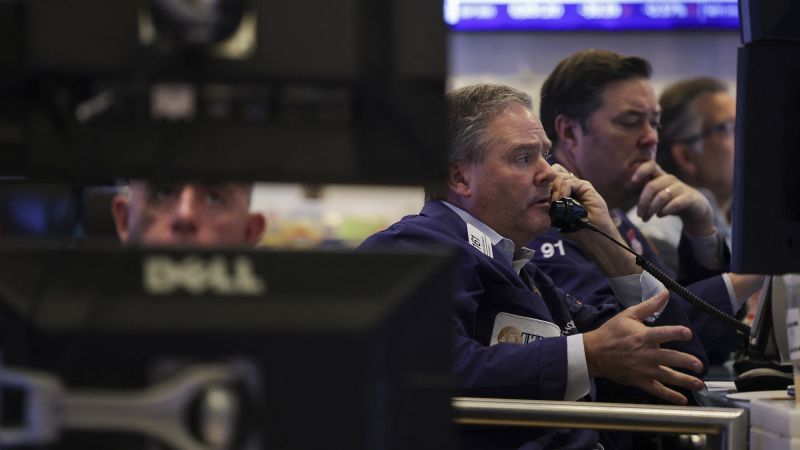 Dow stumbles and tech stocks slide as volatility picks up on Wall Street