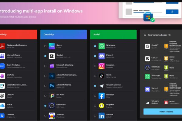 Microsoft takes a swing at Ninite with its own multi-app install package feature powered by the Microsoft Store