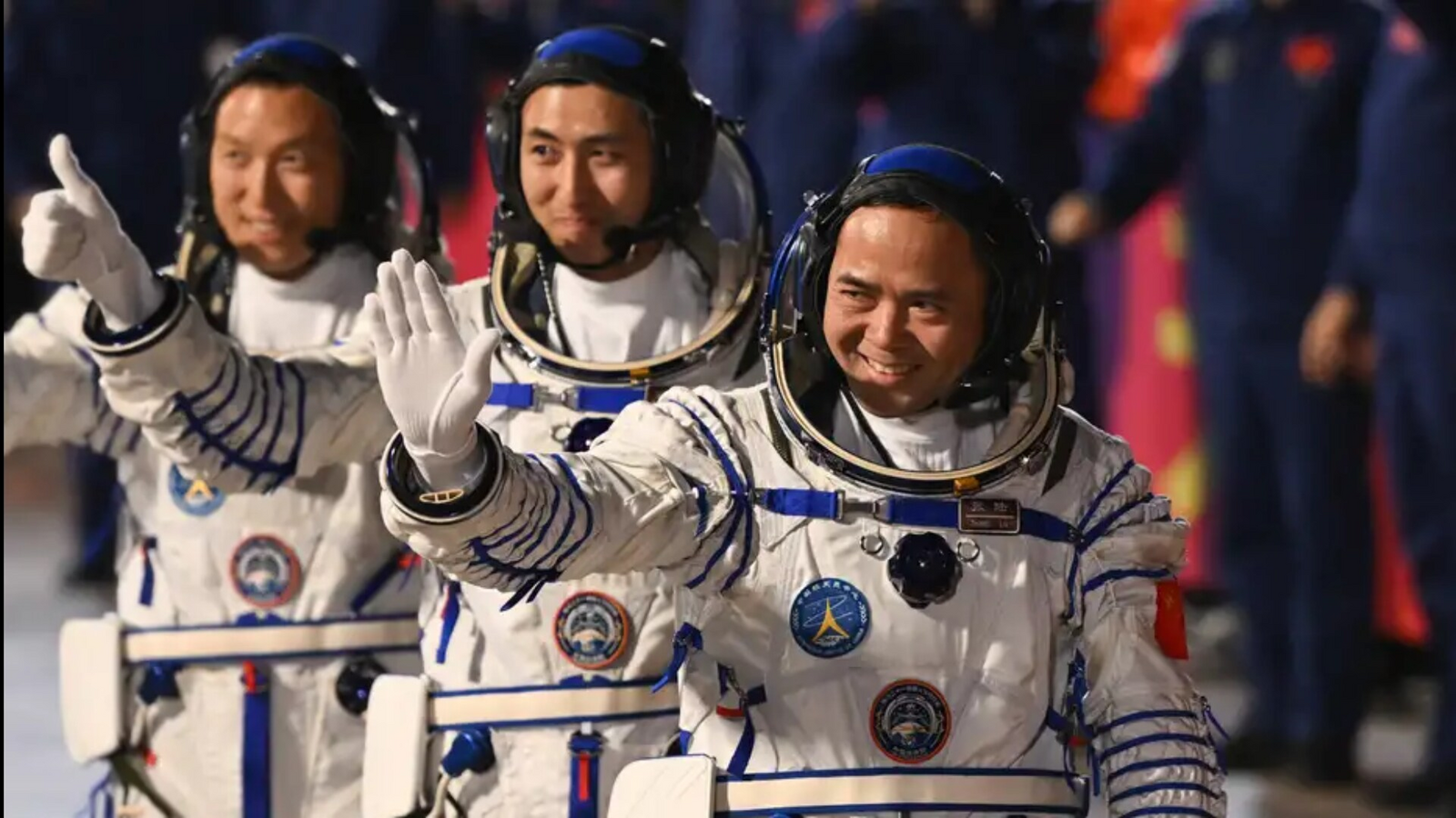 The crew will stay on the Tiangong space station for roughly six months.