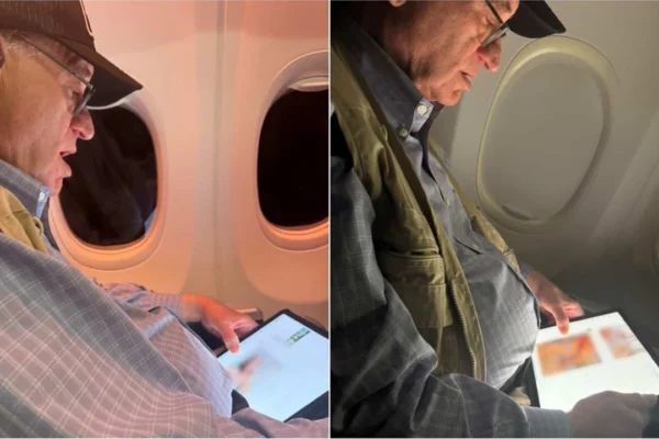 Viral pics show US politician Brad Sherman looking at porn on flight he blames Elon Musk