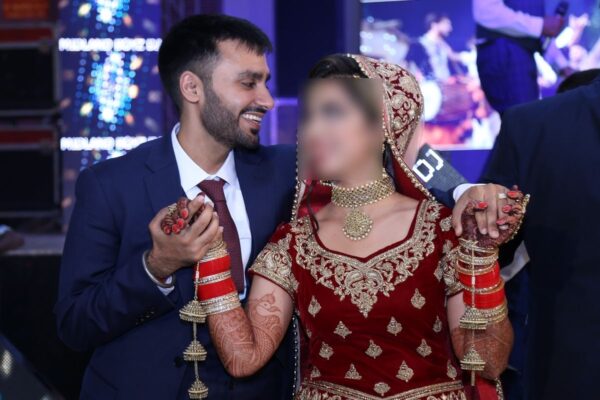 Jagtar Singh Johal on his wedding day to Gurpreet Kaur in 2017.