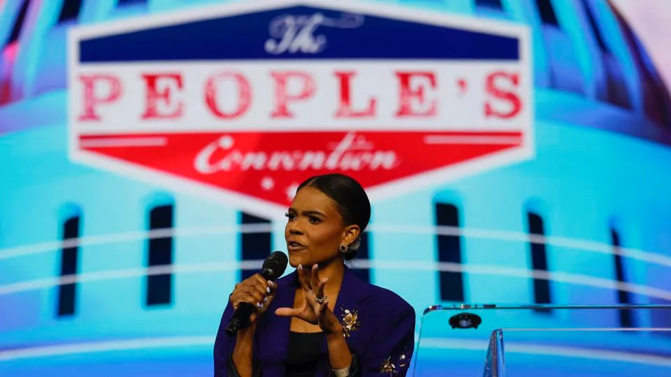 Candace Owens speaks during Turning Point's "The People's Convention" on June 14, 2024, at Huntington Place in Detroit, Michigan. - Jeff Kowalsky/AFP/Getty Images
