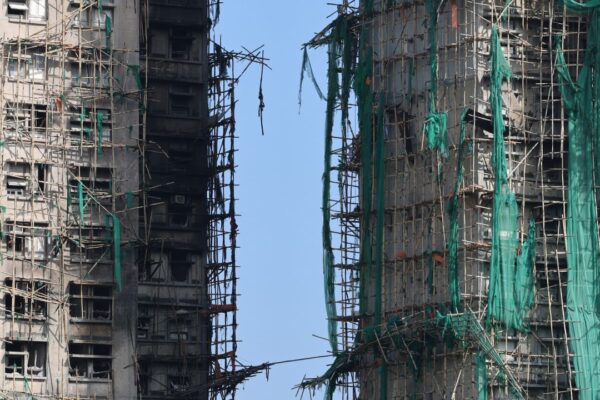 Hong Kong mandates proof, tests for fire-retardant scaffolding nets after blaze