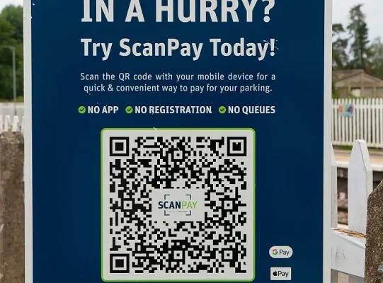 Towns across the world are using QR codes to access payment sites for parking, like this example in Wilshire, England. Whistler, however, does not use QR codes in any of its lots.<p>Geography Photos&sol;Universal Images Group via Getty Images</p>