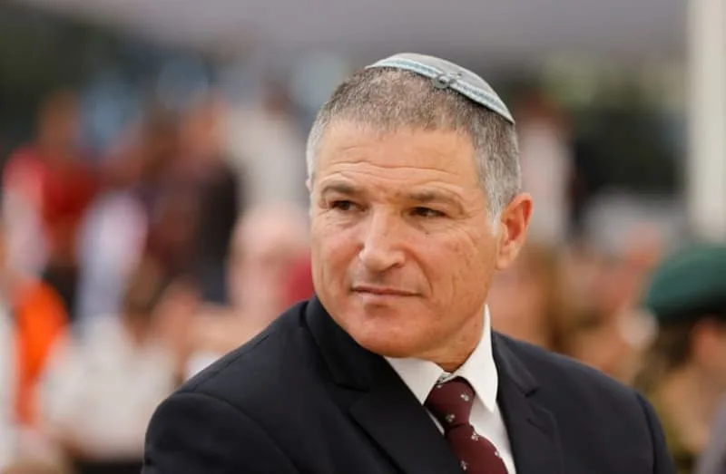 Shin Bet director David Zini participates in the state memorial ceremony for the October 7 massacre on Mount Herzl, in Jerusalem, October 16, 2025 (credit: OLIVIER FITOUSSI/POOL VIA REUTERS)