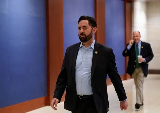 US Congressman Mike Lawler (R-NY) arrives prior to a closed briefing on Iran for members of the House of Representatives on Capitol Hill in Washington, June 27, 2025; illustrative. (photo credit: REUTERS/ELIZABETH FRANTZ)