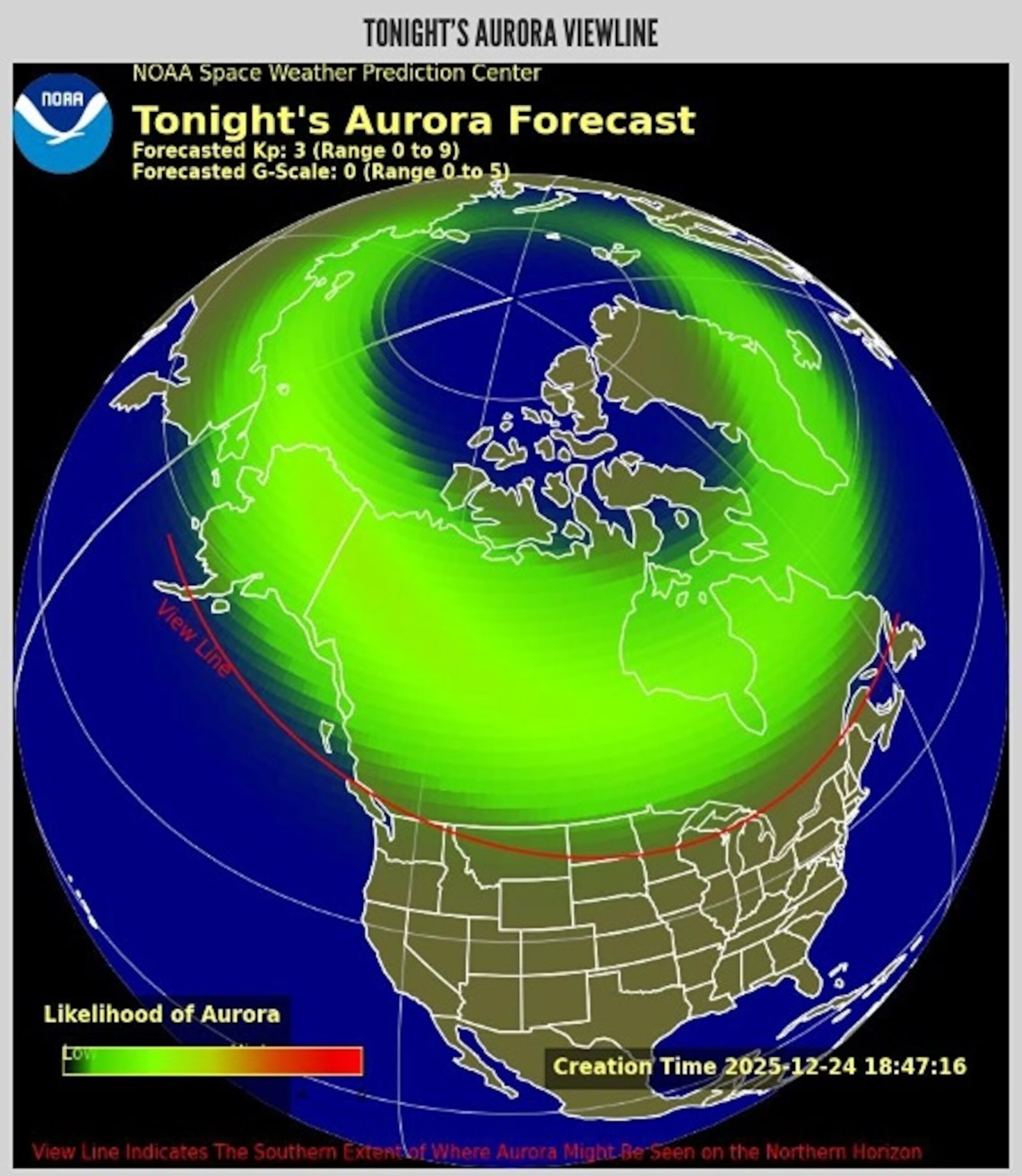 PHOTO: aurora forecast graphic