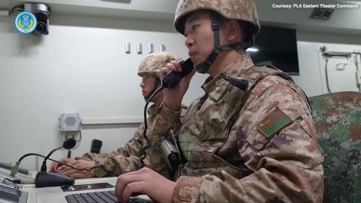 China fires rockets near Taiwan