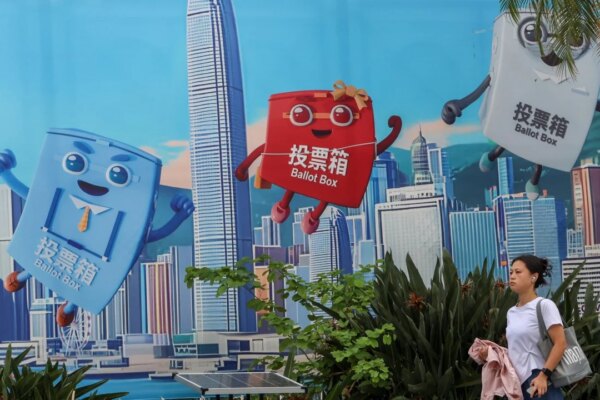 Hong Kong police arrest man for allegedly vandalising Legco election posters