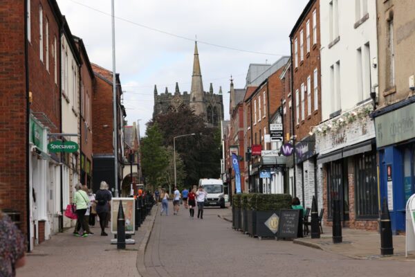 Church Street in Ormskirk Town Centre