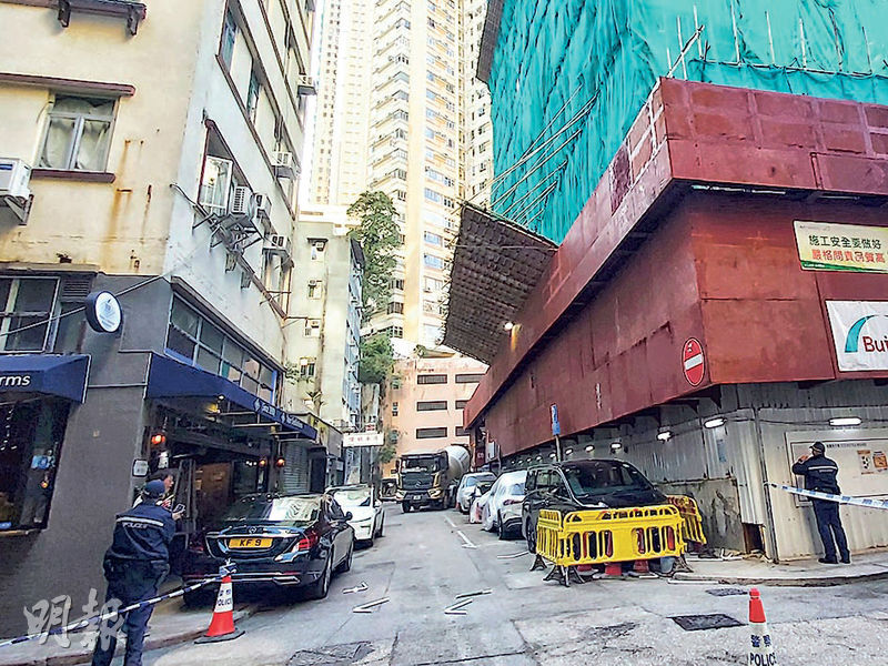 地盤墜12膠管 傷途人毁車 - 20260127 - 港聞 - 每日明報