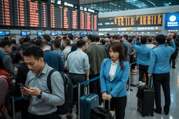 34 cancellations and 312 delays across major asian airports