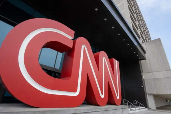 A giant CNN sign is seen at the entrance to the CNN Center in Atlanta, Georgia, the international headquarters of the Cable News Network. Picture: Shutterstock/Tada Images
