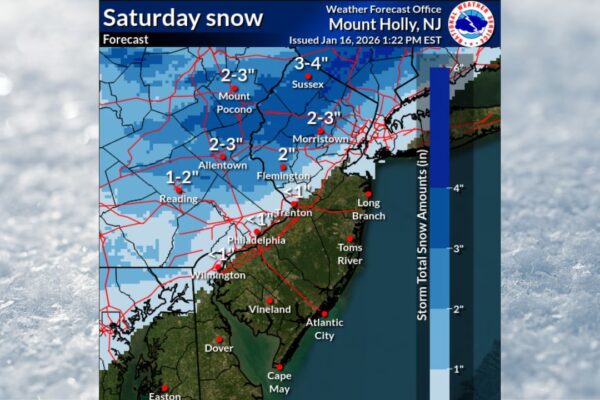 N.J. weather: Snow alerts issued for 4 counties with 2 to 4 inches in forecast