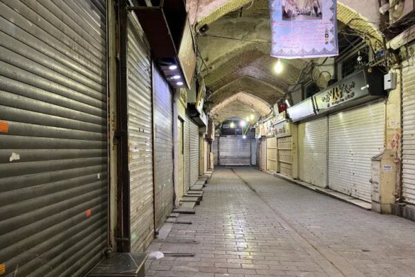 Shops are closed during protests in Tehran's centuries-old main bazaar, Iran, Tuesday, Jan. 6, 2026. (AP Photo/Vahid Salemi)