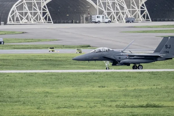 A U.S. Fighter jet at an U.S. Air Base in Japan