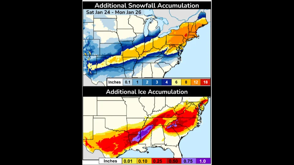 The National Weather Service Weather Prediction Center’s Saturday storm mapping now shows the winter storm missing most of Kansas. Weather models earlier in the week showed Kansas more in the path of the snowstorm.