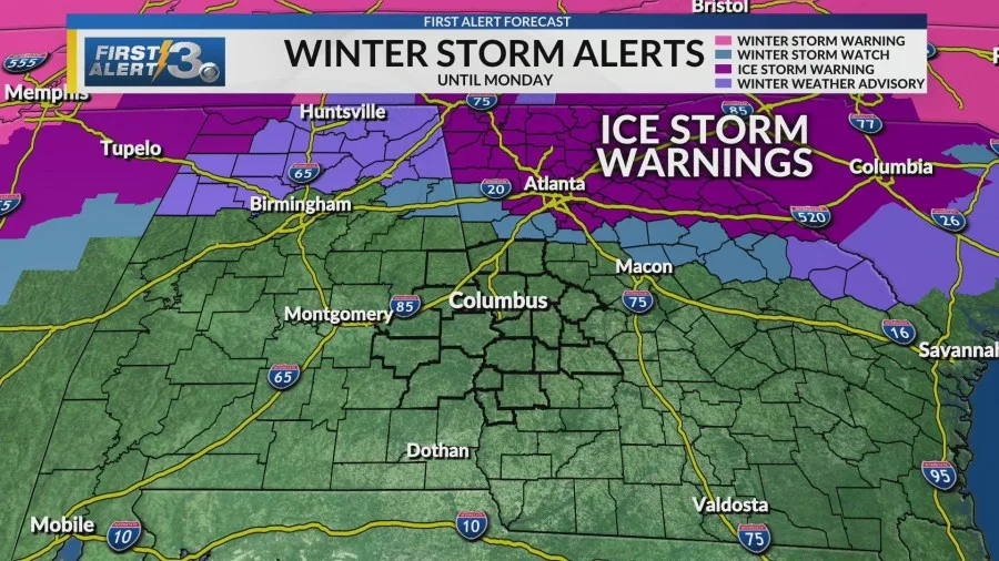 Winter storm will bring major impacts for parts of Georgia; Dangerous temperatures ahead