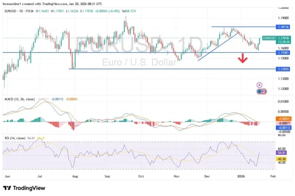 EUR/USD Analysis 20/01: Selling Pressure Mounts (Chart)