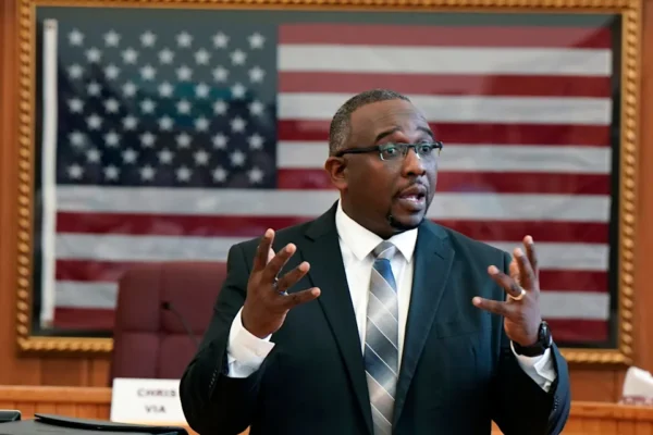Holly Hill Police Chief Byron K. Williams at a meet and greet at the city's commission chambers in 2024.