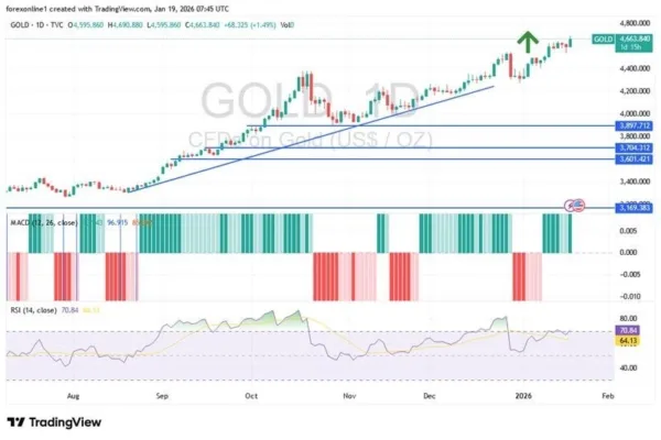 Gold Analysis 19/01: Remain on Upward Trajectory (Chart)