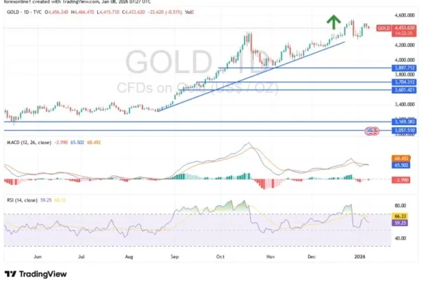 Gold Analysis 08/01: Bullish Trend Temporarily Halts Gains (graph)