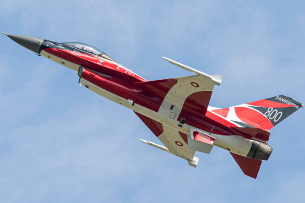 Royal Danish Air Force F-16 in flight