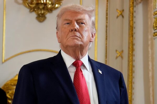 Donald Trump looking serious.