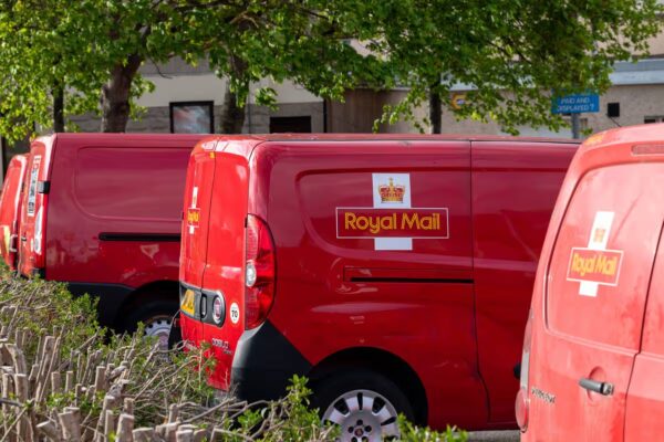 5 May 2022. Elgin, Moray, Scotland. This is a group of Royal Mail Vans parked within a car park.