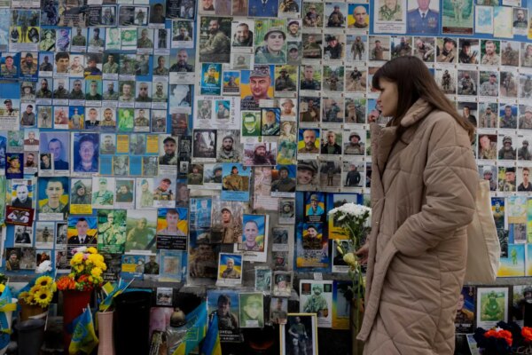 Ukraine Marks Fourth Year of War With Russia With Moment of Silence