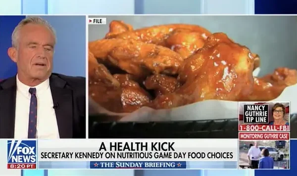 RFK Jr. revealed that due to his carnivore diet, he'd be turning down Super Bowl Buffalo wings and opting for a yogurt instead. / Fox News