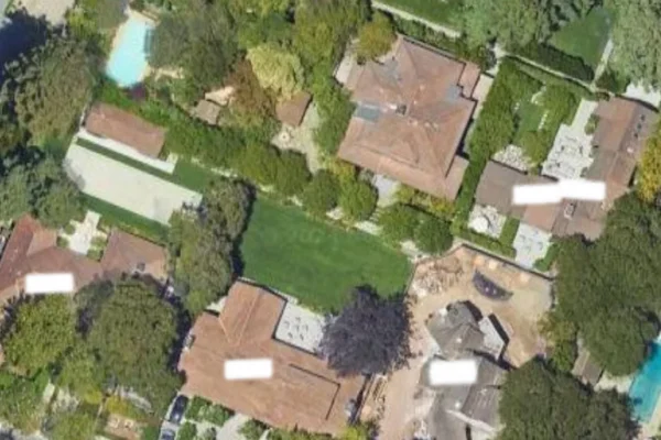 Aerial view of Mark Zuckerberg's Palo Alto estate