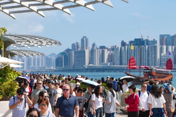 Hong Kong marks start of Lunar New Year with surge of visitors