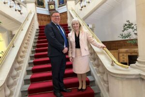 KCC Restore Britain leader Paul Thomas and Maxine Fothergill at County Hall this afternoon